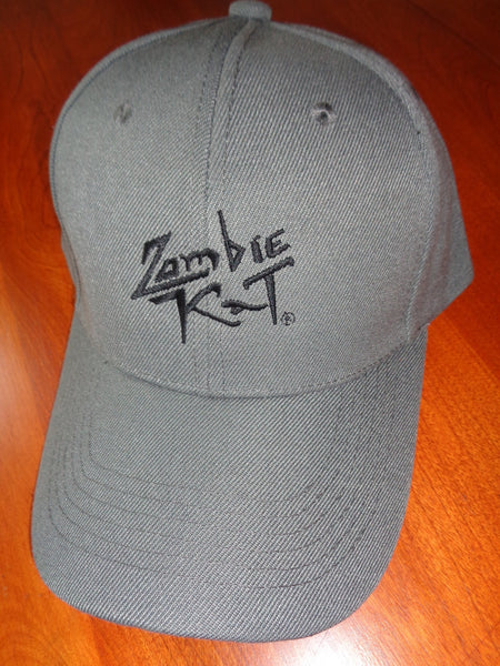 Zombie Kat - Silver Hat with Black Thread